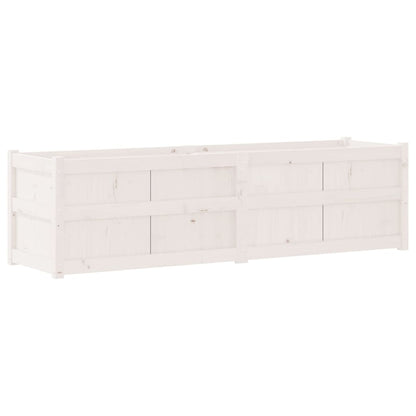 vidaXL Garden Planter White 180x50x50 cm Solid Wood Pine