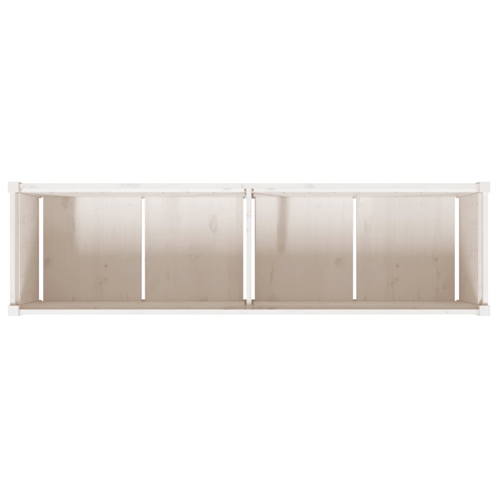 vidaXL Garden Planter White 180x50x50 cm Solid Wood Pine