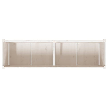 vidaXL Garden Planter White 180x50x50 cm Solid Wood Pine