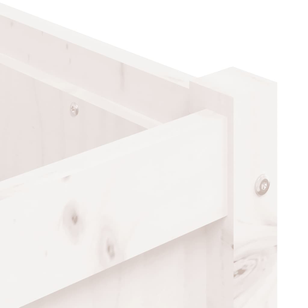 vidaXL Garden Planter White 180x50x50 cm Solid Wood Pine
