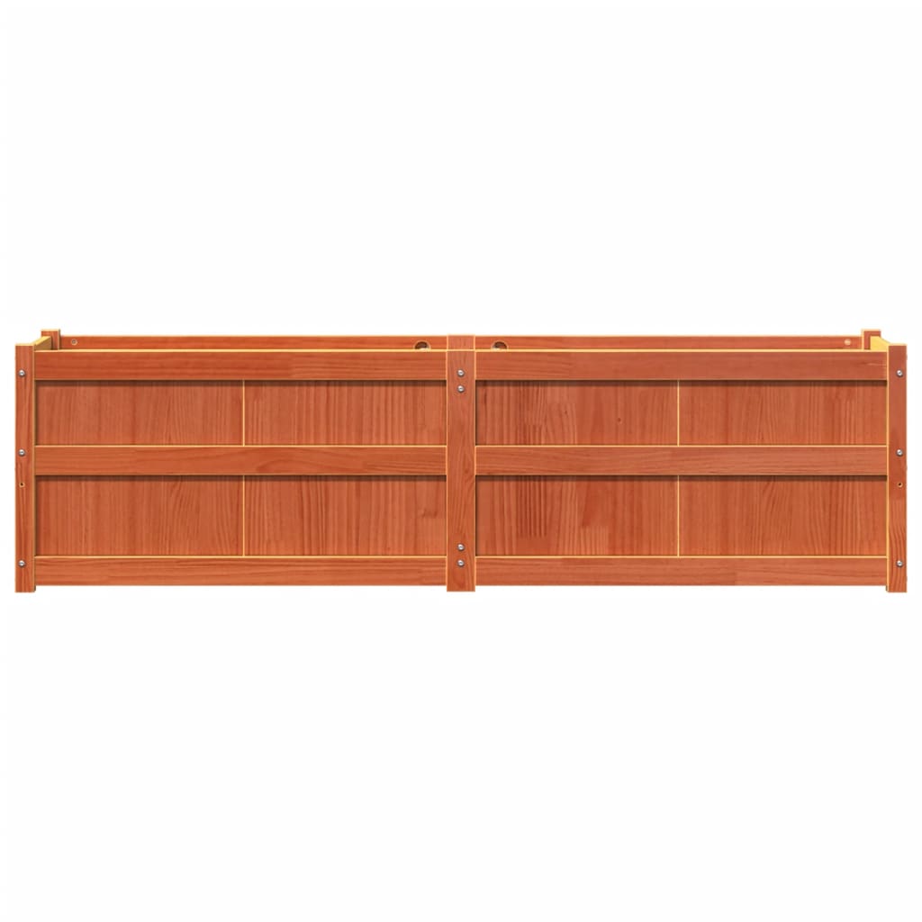 vidaXL Garden Planter Wax Brown 180x50x50 cm Solid Wood Pine