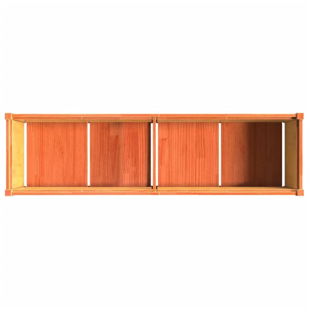 vidaXL Garden Planter Wax Brown 180x50x50 cm Solid Wood Pine