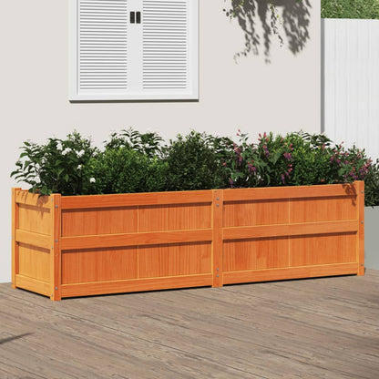 vidaXL Garden Planter Wax Brown 180x50x50 cm Solid Wood Pine