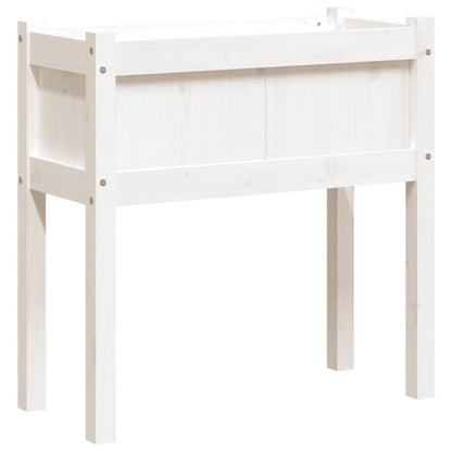 vidaXL Garden Planter with Legs White 70x31x70 cm Solid Wood Pine