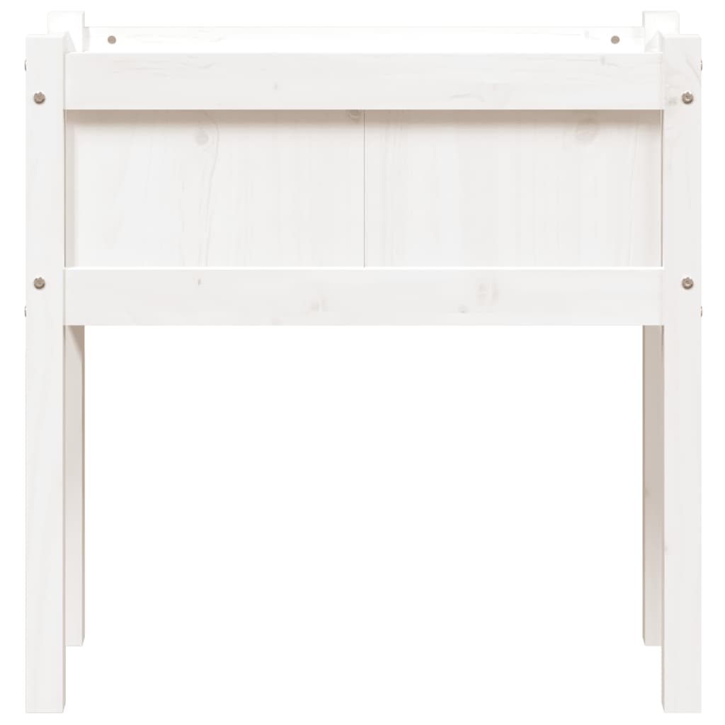 vidaXL Garden Planter with Legs White 70x31x70 cm Solid Wood Pine