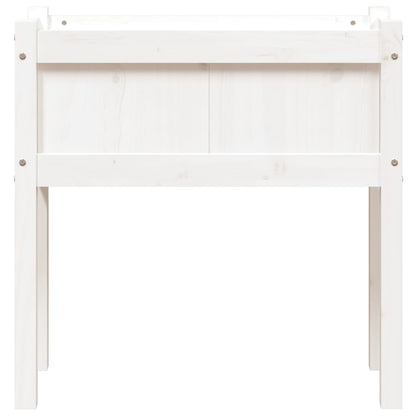 vidaXL Garden Planter with Legs White 70x31x70 cm Solid Wood Pine