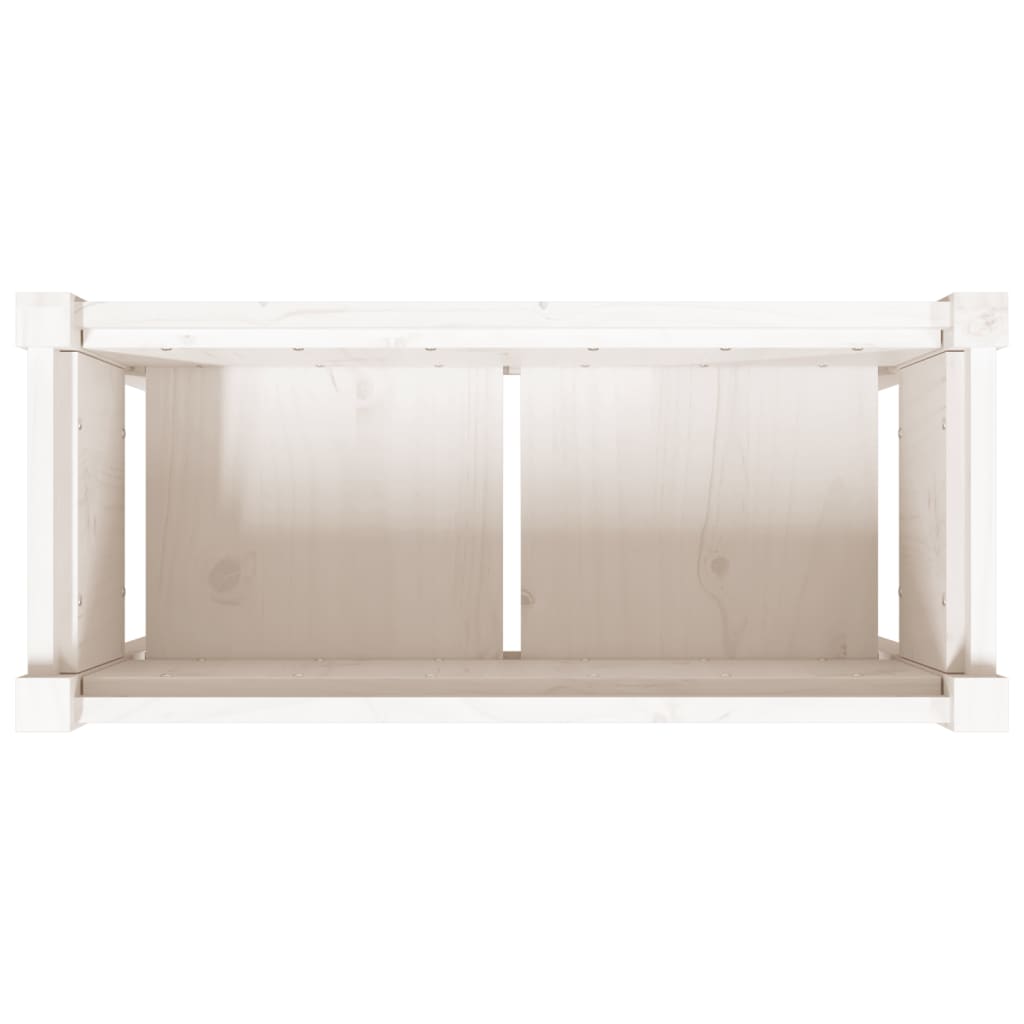 vidaXL Garden Planter with Legs White 70x31x70 cm Solid Wood Pine