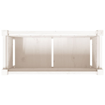 vidaXL Garden Planter with Legs White 70x31x70 cm Solid Wood Pine