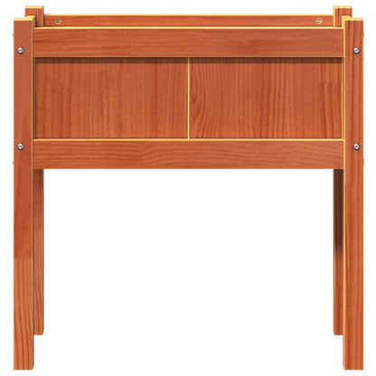 vidaXL Garden Planter with Legs Wax Brown 70x31x70 cm Solid Wood Pine