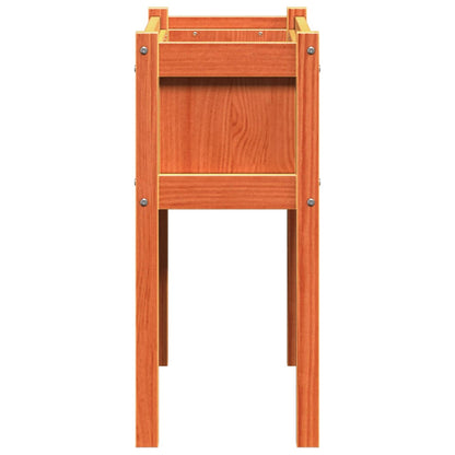vidaXL Garden Planter with Legs Wax Brown 70x31x70 cm Solid Wood Pine