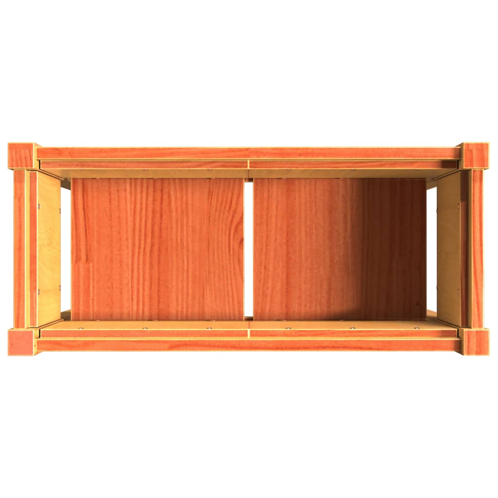 vidaXL Garden Planter with Legs Wax Brown 70x31x70 cm Solid Wood Pine
