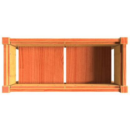 vidaXL Garden Planter with Legs Wax Brown 70x31x70 cm Solid Wood Pine