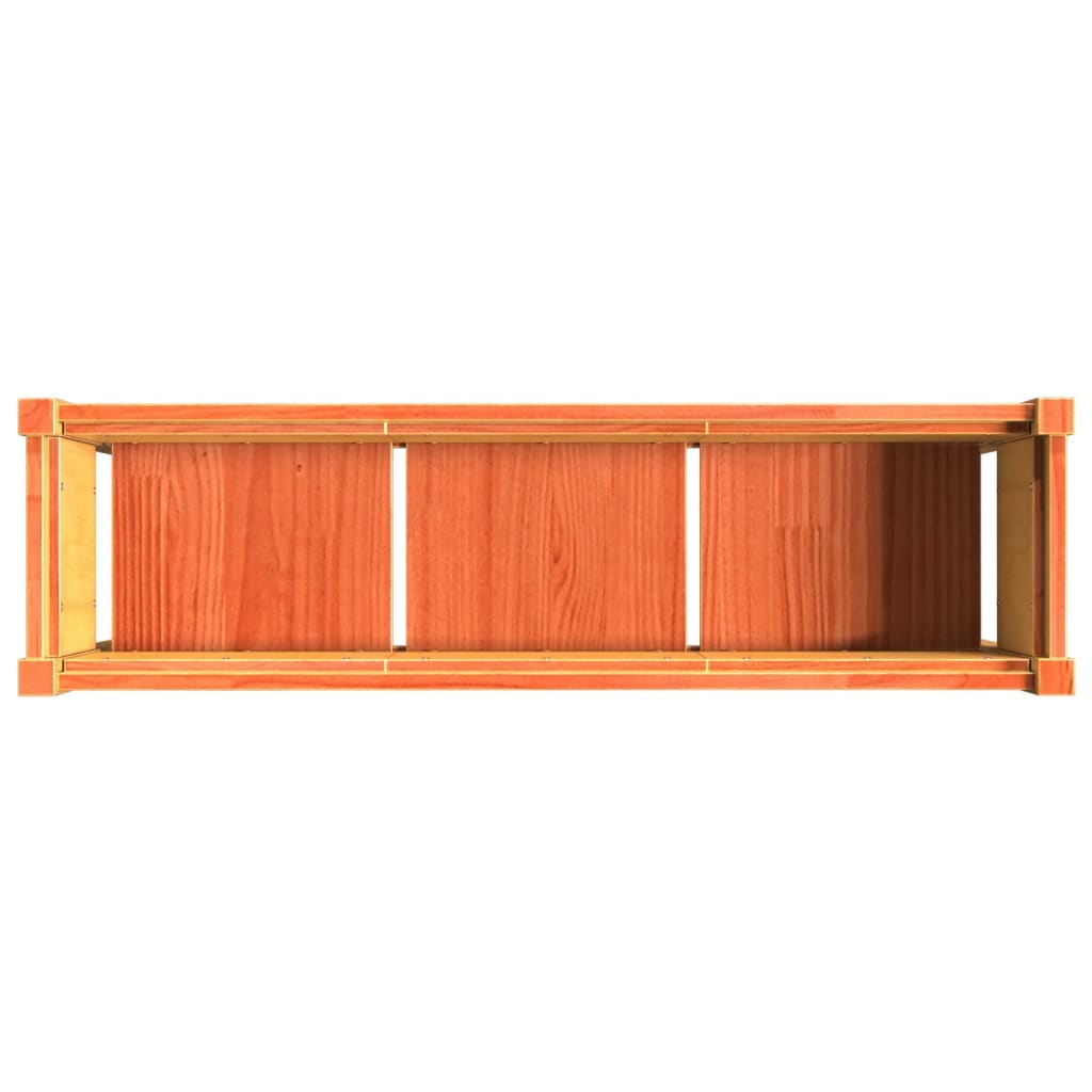 vidaXL Garden Planter with Legs Wax Brown 110x31x70 cm Solid Wood Pine