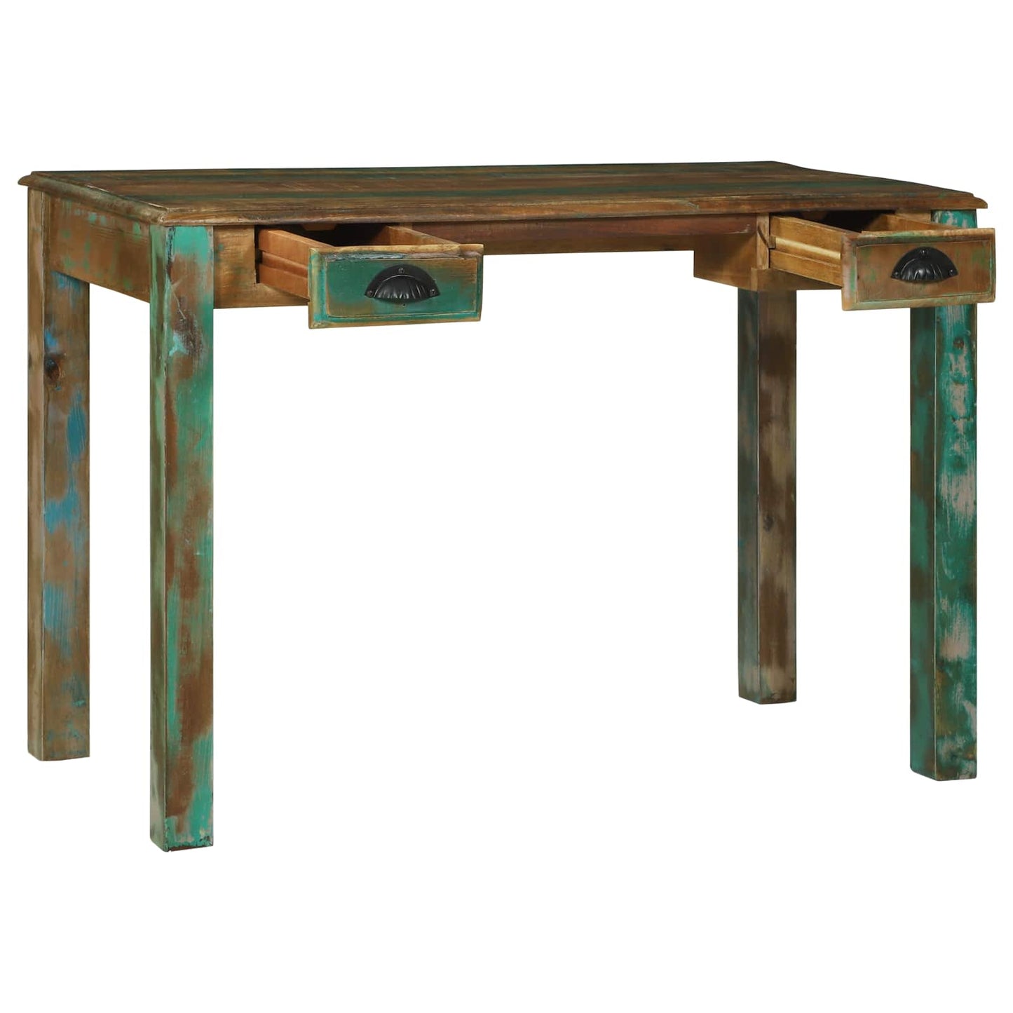 vidaXL Writing Desk Brown 112 x 55 x 76 cm Solid Reclaim Wood