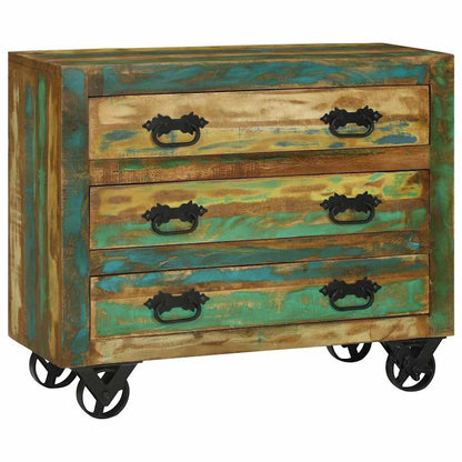 vidaXL Sideboard with Drawer Brown 80 x 30 x 65 cm Solid Reclaim Wood