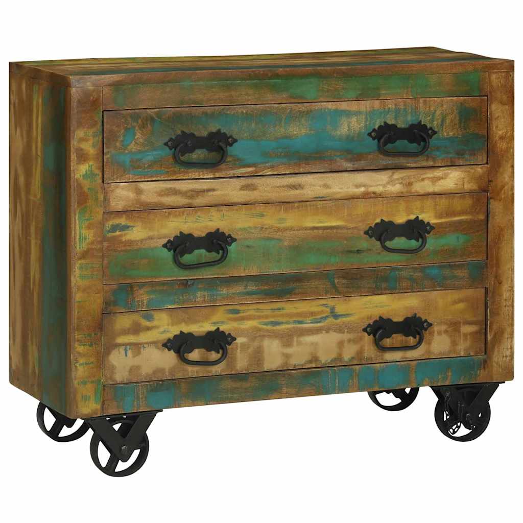 vidaXL Sideboard with Drawer Brown 80 x 30 x 65 cm Solid Reclaim Wood