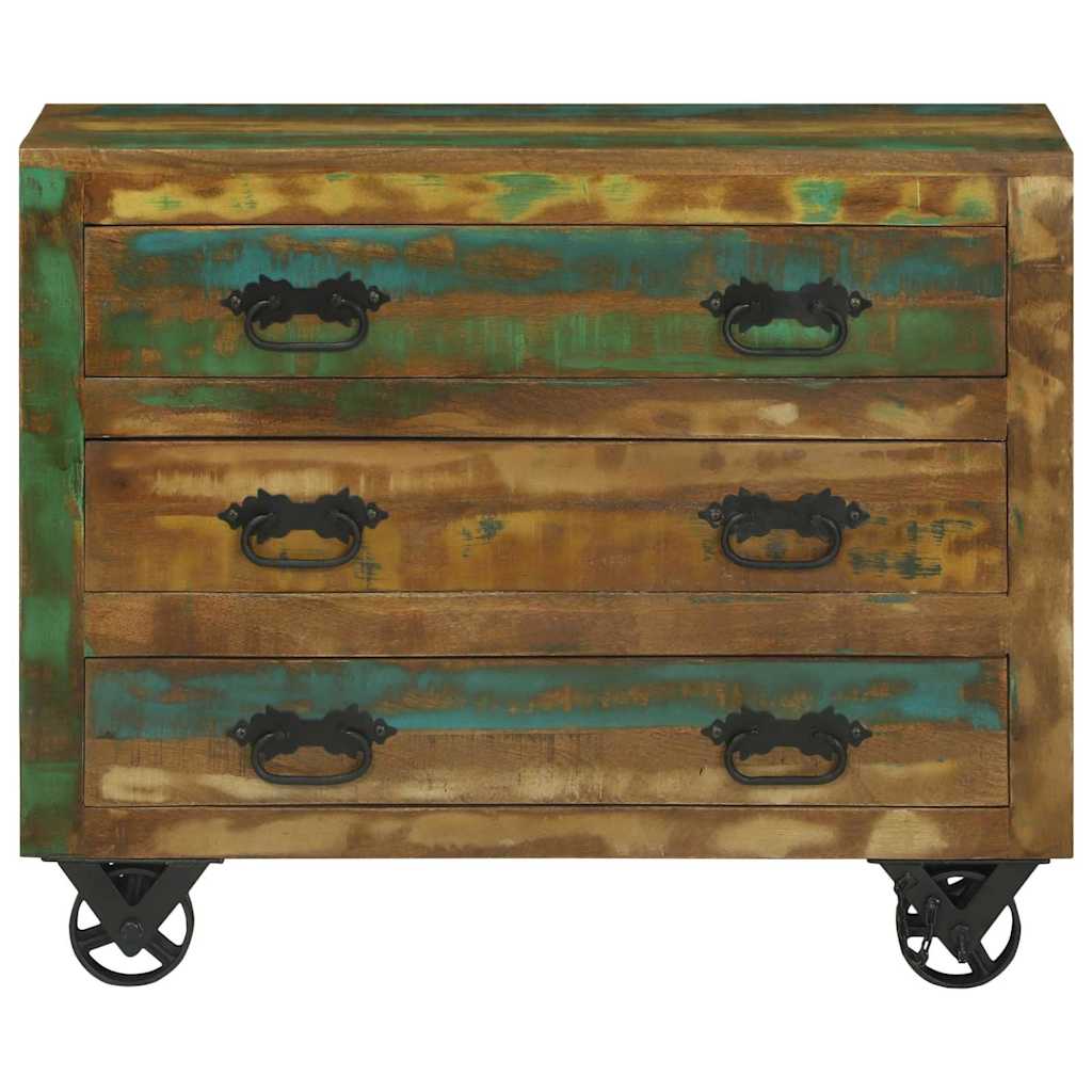 vidaXL Sideboard with Drawer Brown 80 x 30 x 65 cm Solid Reclaim Wood
