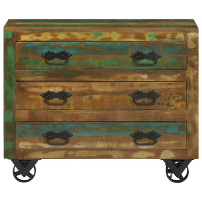 vidaXL Sideboard with Drawer Brown 80 x 30 x 65 cm Solid Reclaim Wood