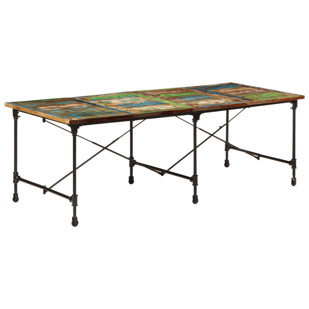 vidaXL Dining Table 220x90x77 cm Solid Wood Reclaimed