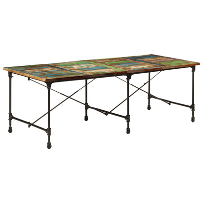 vidaXL Dining Table 220x90x77 cm Solid Wood Reclaimed
