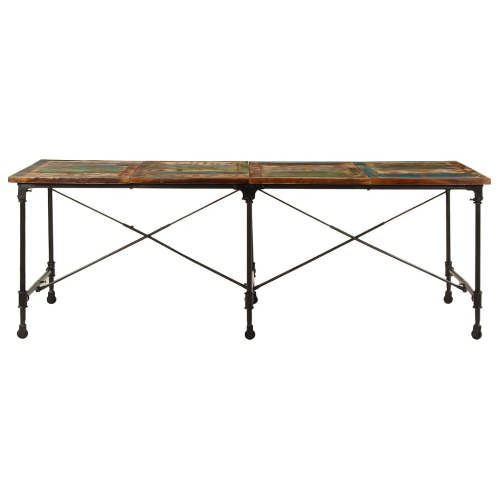 vidaXL Dining Table 220x90x77 cm Solid Wood Reclaimed