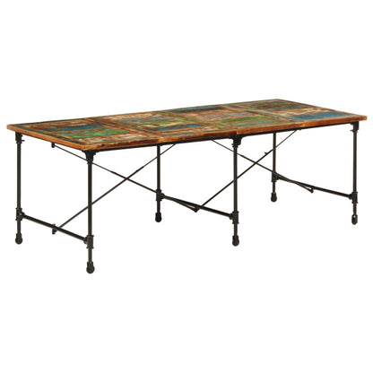vidaXL Dining Table 220x90x77 cm Solid Wood Reclaimed