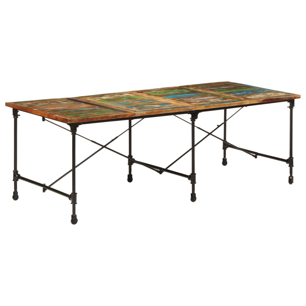vidaXL Dining Table 220x90x77 cm Solid Wood Reclaimed