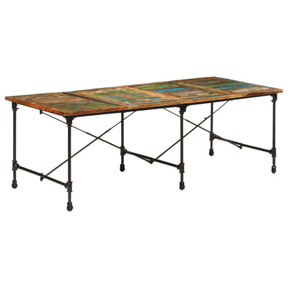 vidaXL Dining Table 220x90x77 cm Solid Wood Reclaimed