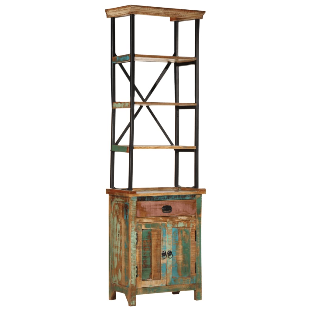 vidaXL Highboard 55x30x180 cm Solid Wood Reclaimed