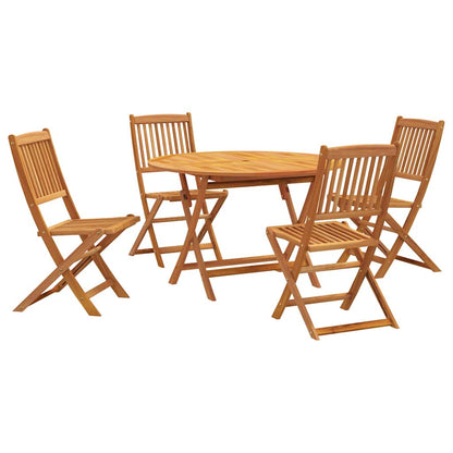 vidaXL Garden Dining Set | Brown | Solid Acacia Wood | Medium | Foldable