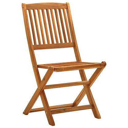vidaXL Garden Dining Set | Brown | Solid Acacia Wood | Medium | Foldable