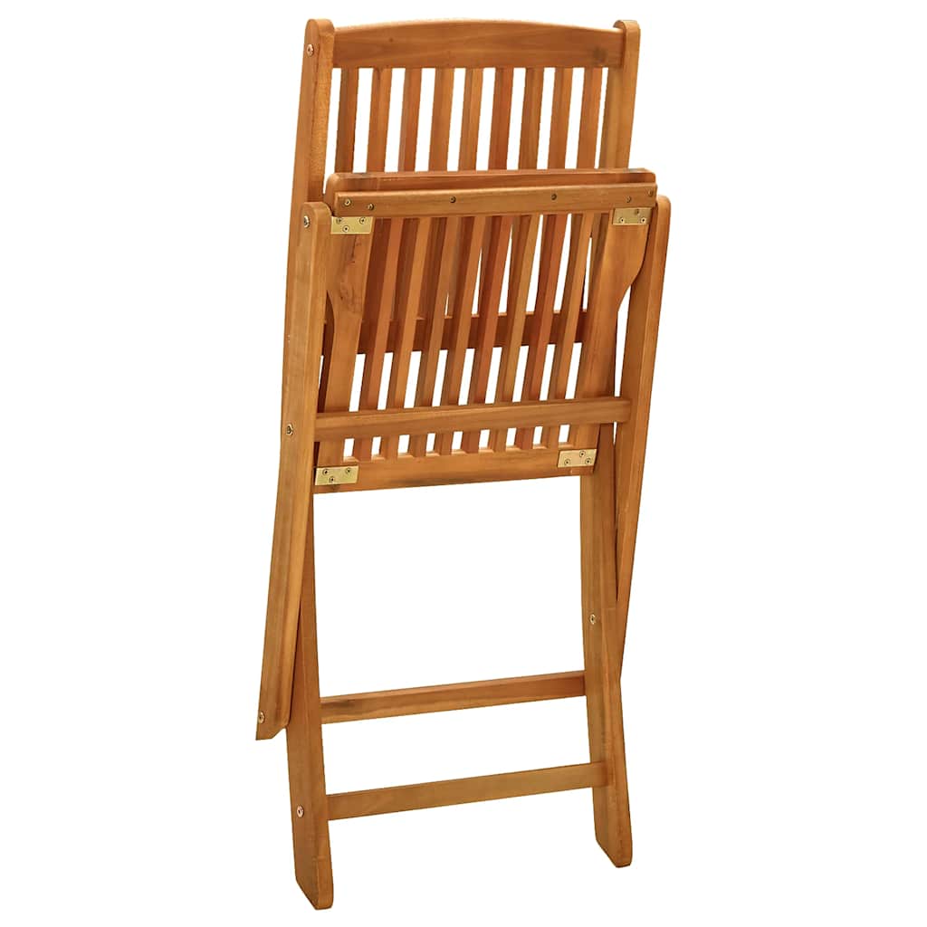 vidaXL Garden Dining Set | Brown | Solid Acacia Wood | Medium | Foldable