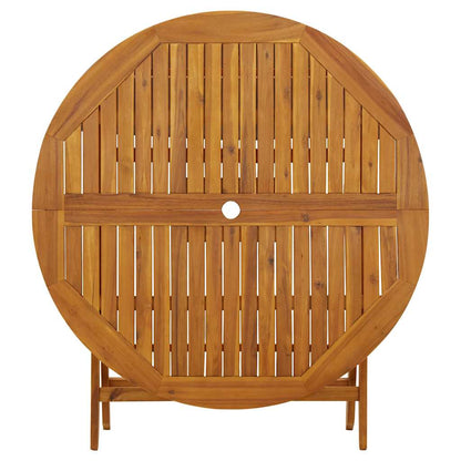 vidaXL Garden Dining Set | Brown | Solid Acacia Wood | Medium | Foldable