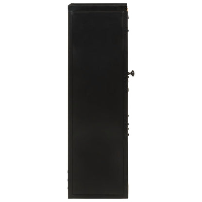 vidaXL Bathroom Cabinet 40x27x90 cm Iron and Solid Wood Mango