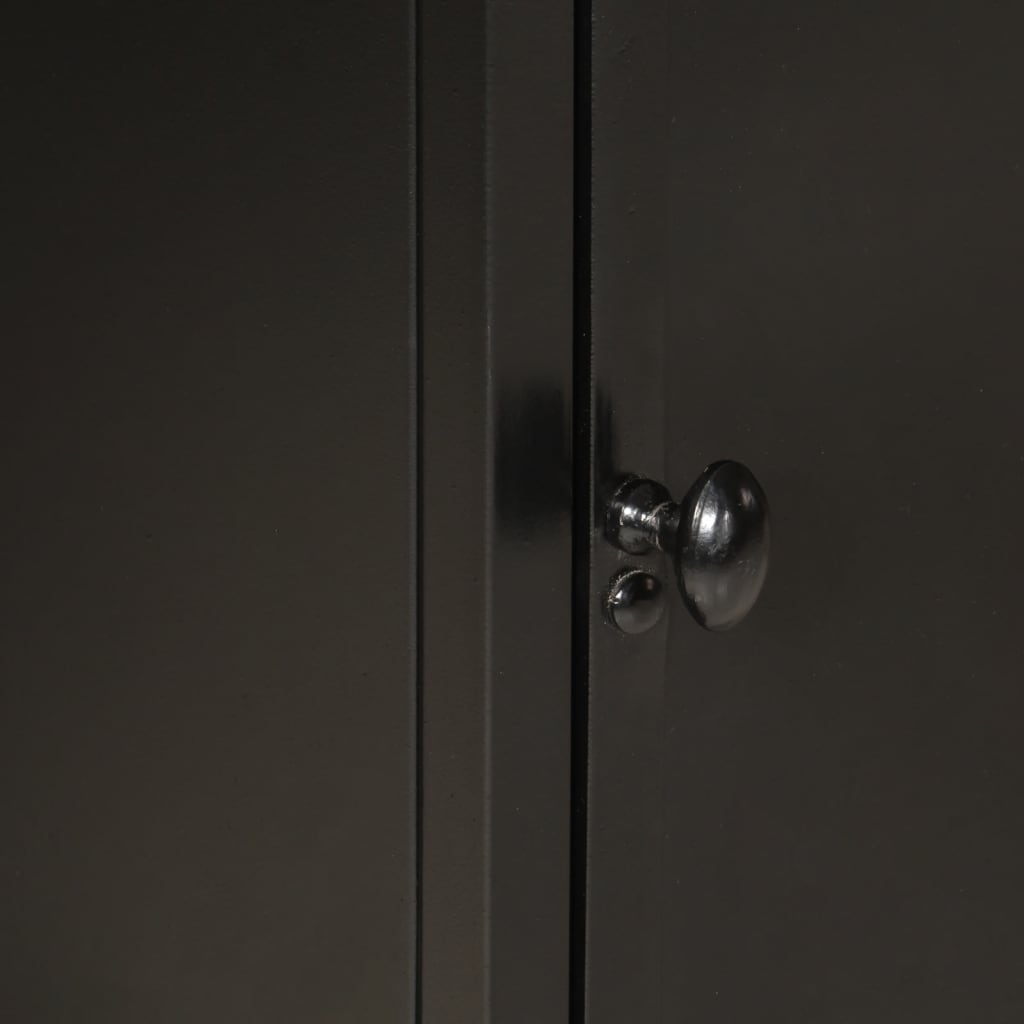 vidaXL Bathroom Cabinet 40x30x50 cm Iron and Solid Wood Mango