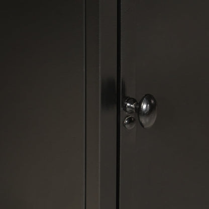 vidaXL Bathroom Cabinet 40x30x50 cm Iron and Solid Wood Mango