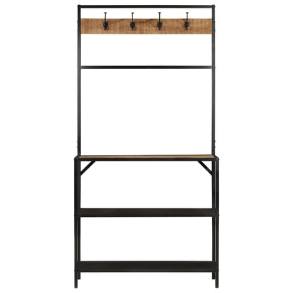 vidaXL Coat Rack 90x35x180 cm Solid Wood Mango and Iron