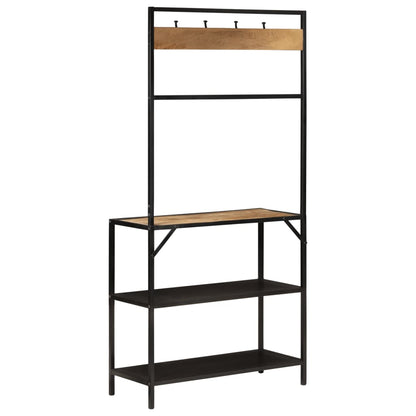 vidaXL Coat Rack 90x35x180 cm Solid Wood Mango and Iron