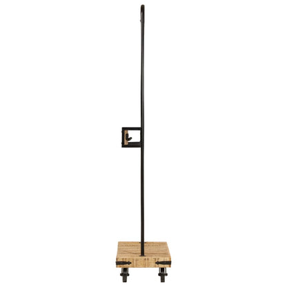 vidaXL Clothes Rack with Wheels 90x35x190 cm Solid Wood Mango and Iron