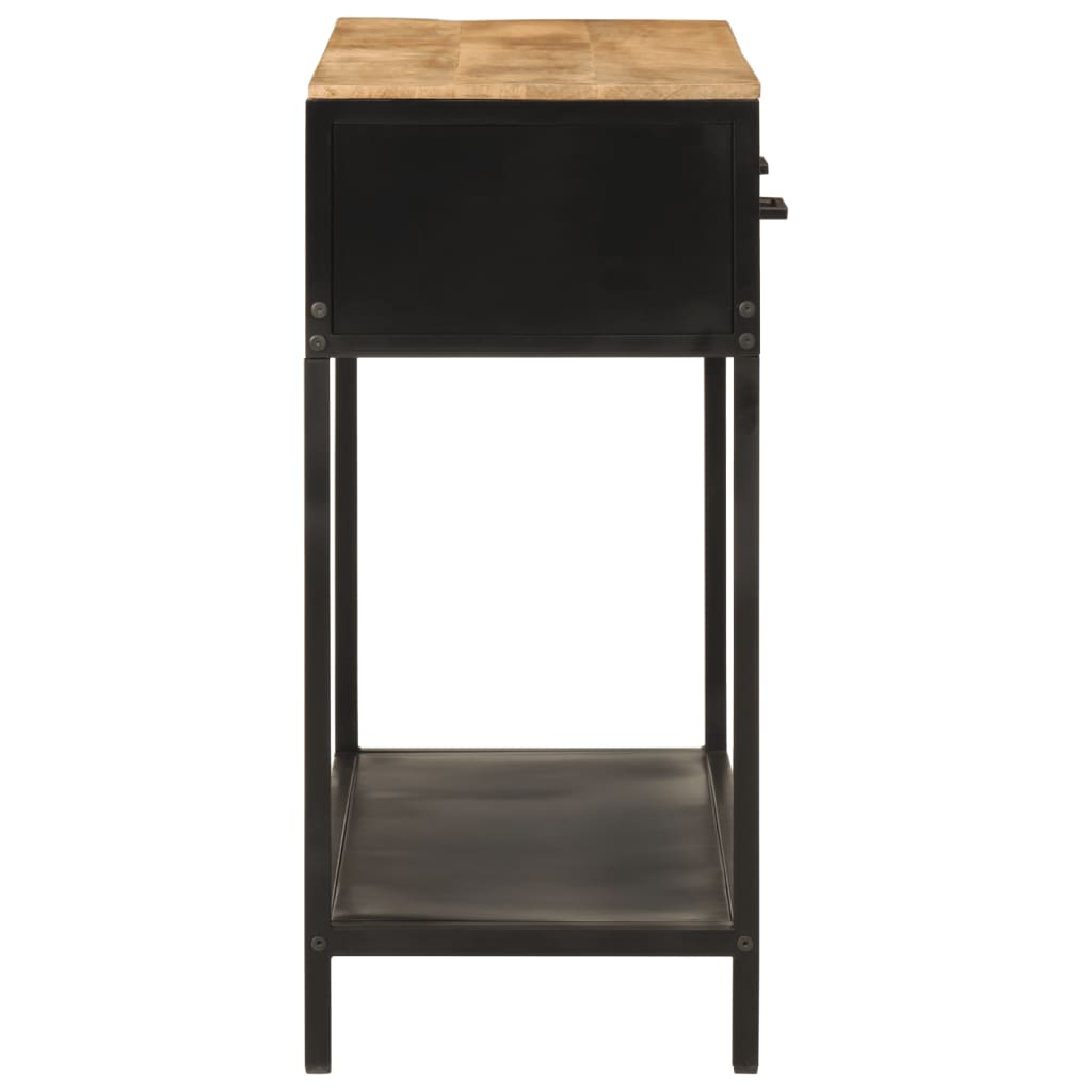 vidaXL Console Table 100x35x76 cm Solid Wood Mango and Iron