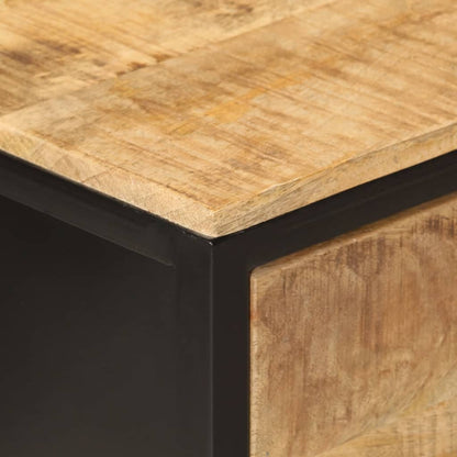 vidaXL Console Table 100x35x76 cm Solid Wood Mango and Iron