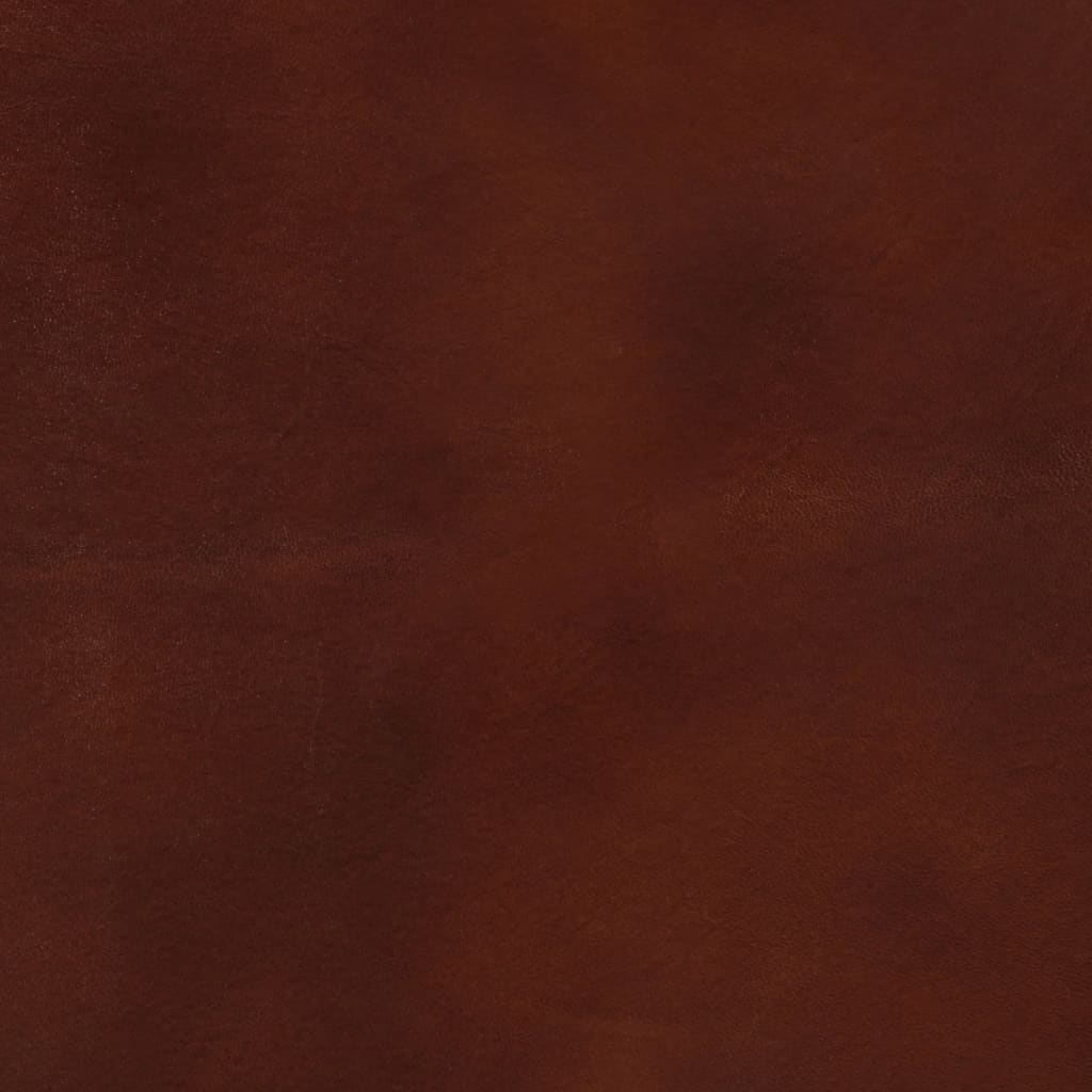 vidaXL Tub Chair Brown Real Leather