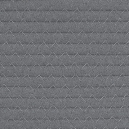 vidaXL Storage Baskets 2 pcs Grey and White Ø24x18 cm Cotton