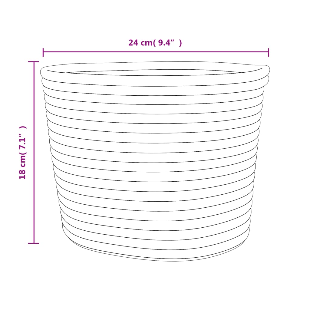 vidaXL Storage Baskets 2 pcs Grey and White Ø24x18 cm Cotton