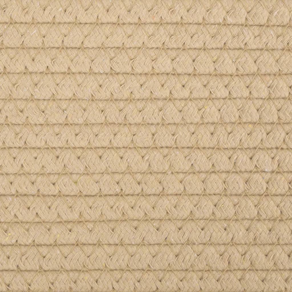 vidaXL Storage Baskets 2 pcs Beige and White Ø24x18 cm Cotton