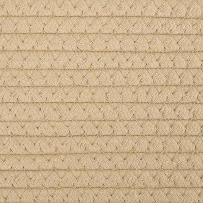 vidaXL Storage Baskets 2 pcs Beige and White Ø24x18 cm Cotton