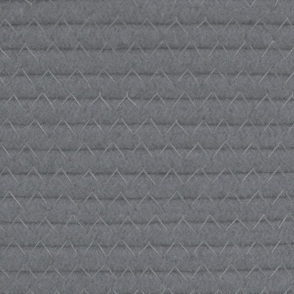 vidaXL Storage Baskets 2 pcs Grey and White Ø28x28 cm Cotton