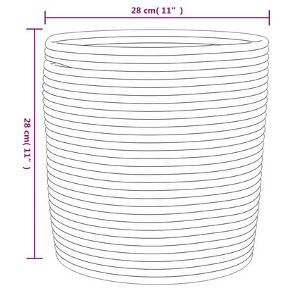 vidaXL Storage Baskets 2 pcs Grey and White Ø28x28 cm Cotton