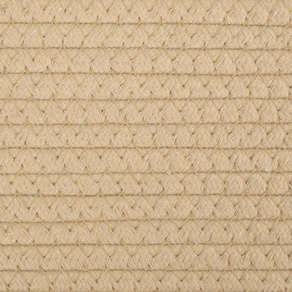 vidaXL Storage Baskets 2 pcs Beige and White Ø28x28 cm Cotton