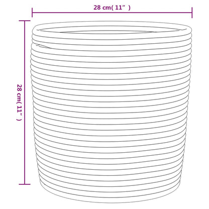 vidaXL Storage Baskets 2 pcs Brown and White Ø28x28 cm Cotton